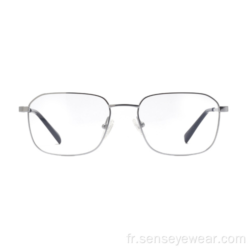 Lunettes de lunette optique de titane unisexe de titane carrée